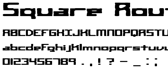 Square Route -BRK- font